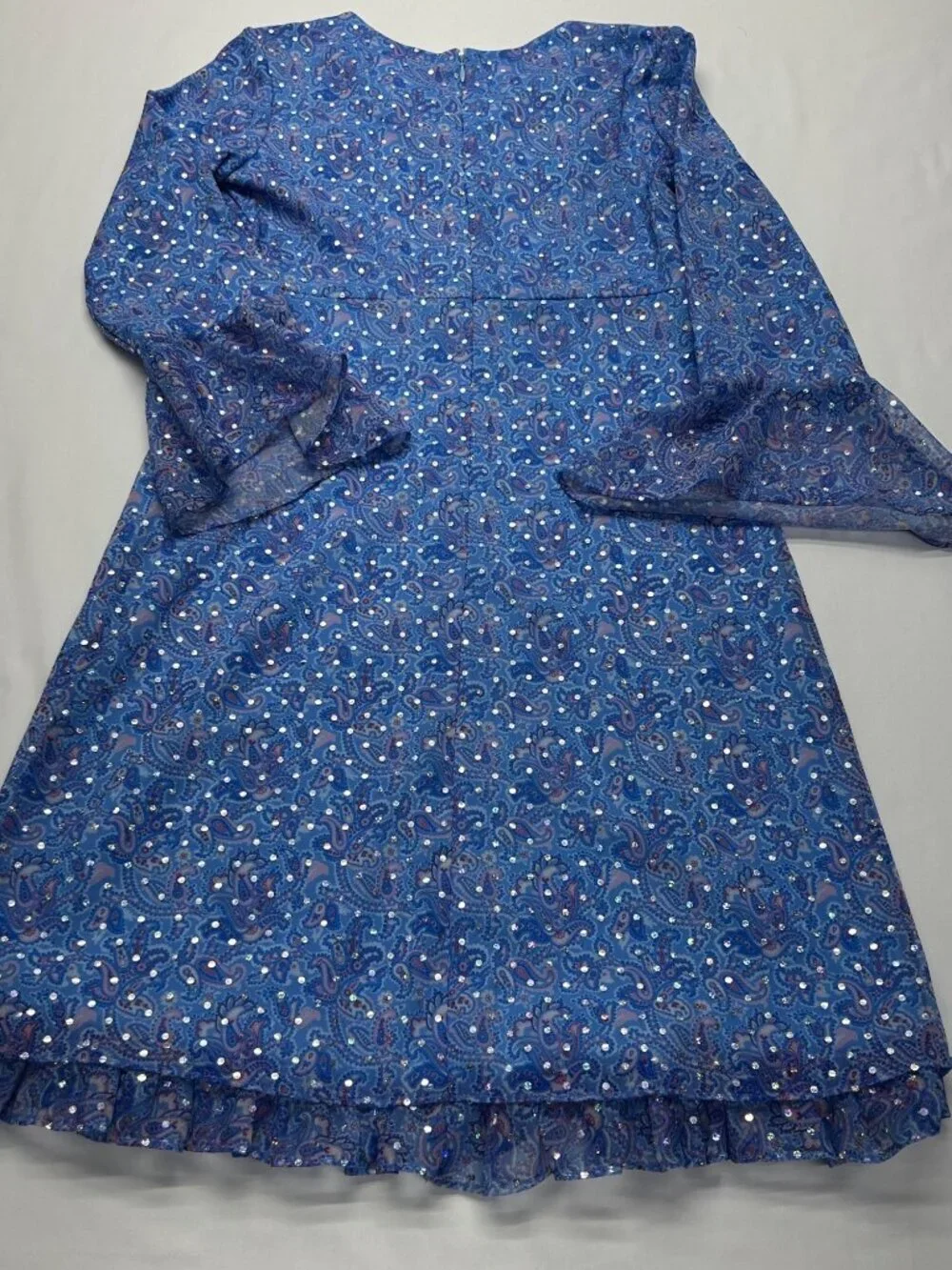 AMERICAN GIRL Girls Blue Paisley Dress 14